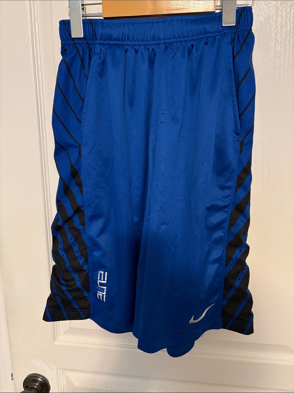 Nike Elite Royal Blue and Black Kids Basketball Shorts